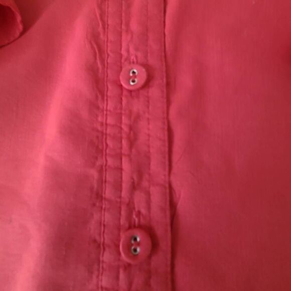 Eileen Fisher Womens Coral Linen Blend Blouse Size Petite Small - Picture 7 of 12